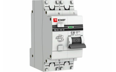 Дифференциальный автомат  1P+N 32А/30мА (хар. C, AC, электронный, защита 270В) 4,5кА
