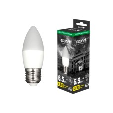 Светодиодная лампа LED Свеча 6.5Вт E27 550Лм 3000К Теплый белый свет