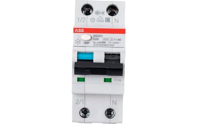 Автоматический выключатель дифференциального тока DS201 C20 AC30