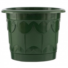 Горшок Тюльпан с поддоном, зеленый, 1,4 л. PALISAD