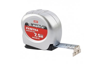 Рулетка Magnetic, 7,5 м х 25 мм, магнитный зацеп. MATRIX