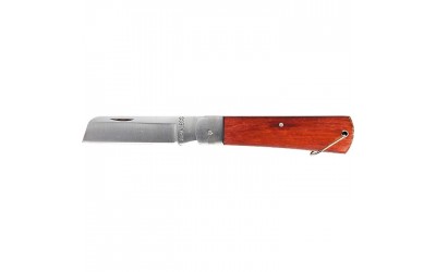 Нож складной, 200 мм, прямое лезвие, деревянная ручка. SPARTA
