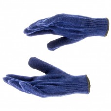 Перчатки трикотажные, акрил, синий, оверлок, Россия. СИБРТЕХ
