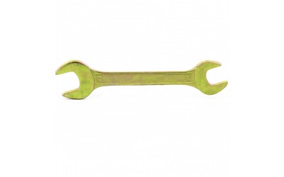 Ключ рожковый, 24 х 27 мм, желтый цинк. СИБРТЕХ