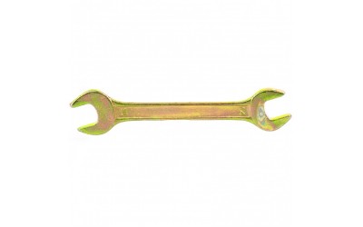 Ключ рожковый, 14 х 15 мм, желтый цинк. СИБРТЕХ
