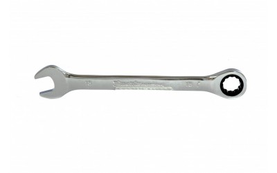 Ключ комбинированный трещоточный, 18 мм, CrV, зеркальный хром. MATRIX PROFESSIONAL