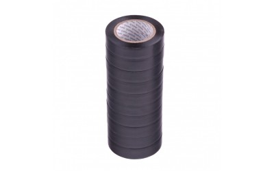 Набор изолент ПВХ 15 мм х 10 м, черная, в упаковке 10 шт, 150 мкм. Matrix